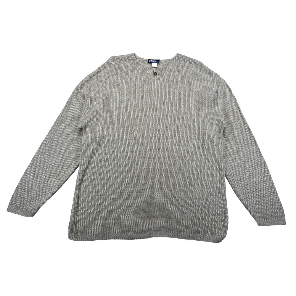 Vintage Pilgrim Brand Long Sleeve Henley Shirt Knit‎ Size XL USA Style 2075